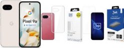 Smartfon Pixel 9A 5G 8/128GB Porcelanowy (99936223) + FlexibleGlass + Etui Clear Case. Białe smartfony Google. Za 2,628.00 zł.