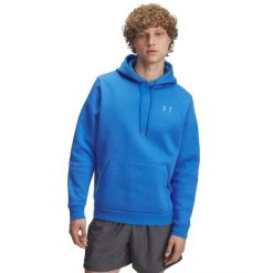 Bluza z kapturem Under Armour Icon Fleece. Niebieskie bluzy męskie Under Armour, bez wzorów, sportowe, bez ramiączek, z kapturem. Za 312.50 zł.