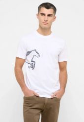 Męski T-Shirt Mustang Style Austin Bright White 1016493 2007. Białe t-shirty męskie Mustang, m, bez wzorów, bez kołnierzyka, bez ramiączek. Za 79.99 zł.