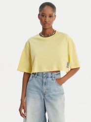 Quiksilver T-Shirt Maxi EQWZT03183 Żółty Oversize. Żółte t-shirty damskie Quiksilver, m, bez wzorów, z bawełny, bez kołnierzyka, bez ramiączek. Za 159.99 zł.