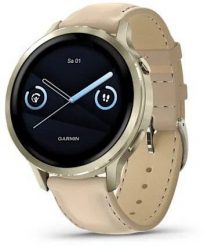 Smartwatch Garmin Garmin Venu 4 3,05 cm (1.2") AMOLED 41 mm Cyfrowy 390 x 390 px Ekran dotykowy Złoto Wi-Fi GPS. Żółte, cyfrowe zegarki smartwatch Garmin, bez wzorów. Za 2,505.12 zł.