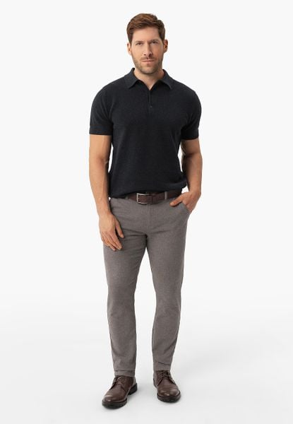 Bawełniane spodnie R-OLAF. Brązowe eleganckie spodnie męskie Volcano, bez wzorów, z bawełny. Za 179.99 zł.