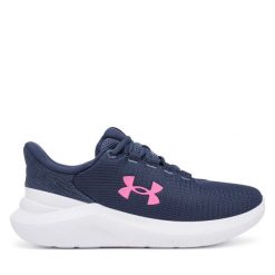 Buty do biegania Under Armour. Niebieskie obuwie sportowe damskie Under Armour, bez wzorów, bez zapięcia, do biegania. Za 149.99 zł.