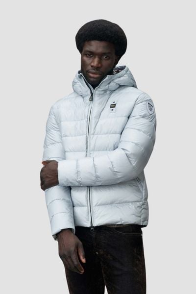 BLAUER Błękitna kurtka męska Acton Short Jackets, Rozmiar XXL. Niebieskie kurtki męskie Blauer USA, na zimę, l, bez wzorów, z poliamidu, bez kaptura. W wyprzedaży za 1,199.99 zł.