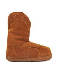 Inuikii Botki Cowboy Emboidery 1002.024.0031 Beżowy. Brązowe botki damskie Inuikii, bez wzorów, ze skóry, bez obcasa, na koturnie, bez zapięcia. Za 1,569.00 zł.