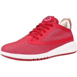 Buty GEOX D AERANTIS C Czerwony. Czerwone obuwie trekkingowe damskie Geox, ze skóry, bez zapięcia. Za 300.99 zł.