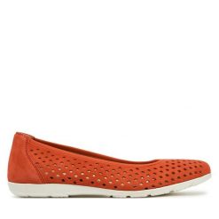Baleriny Caprice. Brązowe balerinki damskie Caprice, bez wzorów, bez obcasa, bez zapięcia. Za 209.99 zł.