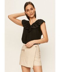LEE RUFFLE TANK DAMSKA BLUZKA BLACK L46GAB0. Czarne bluzki damskie Lee, l, bez wzorów, bez kołnierzyka, bez ramiączek. Za 129.99 zł.