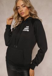 Czarna Wsuwana Bluza z Kapturem Sivame. Czarne bluzy damskie Renee, l, bez wzorów, z polaru, casualowe, bez ramiączek, z kapturem. Za 79.99 zł.