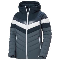 Damska kurtka puchowa Helly Hansen Imperial Puffy. Niebieskie kurtki sportowe damskie Helly Hansen, na zimę, bez wzorów, z puchu, bez ramiączek, bez kaptura, narciarskie. Za 1,169.25 zł.