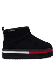 Tommy Jeans Śniegowce Tjw Flatform Snow Boot Suede EN0EN02841 Czarny. Czarne śniegowce damskie Tommy Jeans, z jeansu, bez zapięcia. Za 459.99 zł.