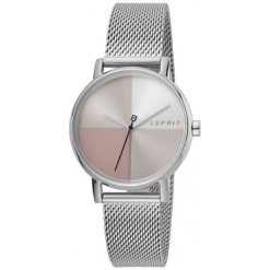 Esprit Levels Silver Pink Mesh ES1L075M0065. Różowe zegarki damskie Esprit, z meshu, plastikowe. W wyprzedaży za 338.00 zł.