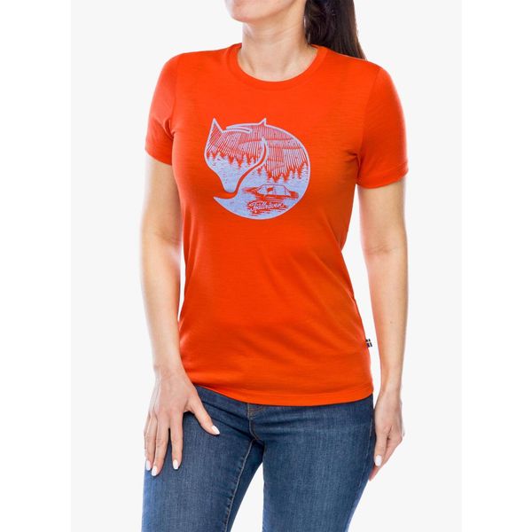 Koszulka merino damska Fjallraven Abisko Wool Fox SS W. Brązowe koszulki sportowe damskie Fjällräven, bez wzorów, bez ramiączek. Za 261.99 zł.