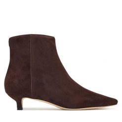 Botki LAUREN RALPH LAUREN. Brązowe botki damskie Lauren Ralph Lauren, bez wzorów, bez obcasa, na szpilce, bez zapięcia. Za 949.99 zł.