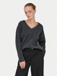 ONLY Sweter Mari 15360940 Szary Loose Fit. Szare swetry nierozpinane damskie ONLY, xs, bez wzorów, z syntetyku, bez kołnierzyka, bez ramiączek. Za 169.99 zł.