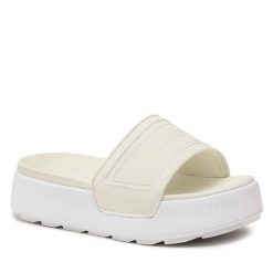 Klapki Puma. Szare klapki damskie Puma, bez wzorów, sportowe, bez obcasa, bez zapięcia. Za 199.99 zł.