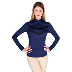 Damski top do jazdy konnej Vestrum Cermes. Niebieskie topy damskie VESTRUM, l, bez wzorów, eleganckie, bez kołnierzyka, bez ramiączek. W wyprzedaży za 377.50 zł.