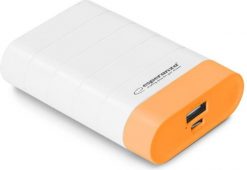Powerbank Esperanza Graviton 4800mAh Biało-pomarańczowy. Białe powerbanki Esperanza. Za 28.46 zł.