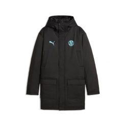 Parka Treningowa OM 2026/27. Czarne parki męskie Puma, l, bez wzorów, sportowe, bez kołnierzyka, bez kaptura. Za 693.00 zł.