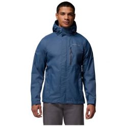 Kurtka sportowa męska Pouring Adventure III Jacket. Niebieskie kurtki sportowe męskie Columbia, m, bez wzorów, z materiału, z kapturem, trekkingowe. Za 379.99 zł.