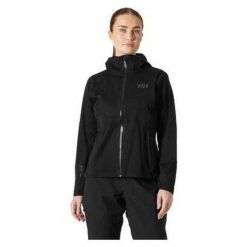 Damska kurtka wodoodporna Helly Hansen Momentum 3L Stretch. Czarne kurtki sportowe damskie Helly Hansen, l, bez wzorów, bez ramiączek, bez kaptura, trekkingowe. Za 1,025.00 zł.