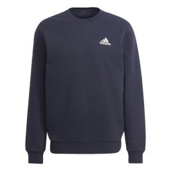 Essentials Fleece Sweatshirt. Białe bluzy męskie Adidas, s, bez wzorów, sportowe, bez ramiączek, bez kaptura. Za 139.00 zł.