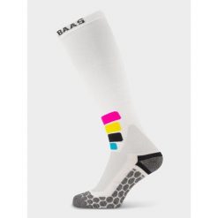 Skarpety narciarskie unisex Poederbaas Kompresja techniczna Pro Merino 1 para. Białe skarpetki damskie POEDERBAAS, bez wzorów, z elastanu. Za 181.99 zł.