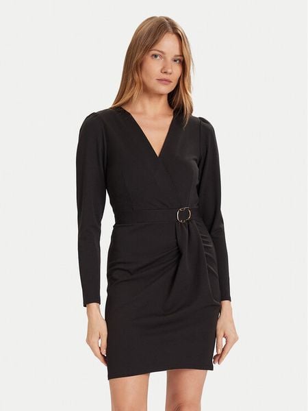 Morgan Sukienka koktajlowa 242-RJIMY Czarny Slim Fit. Czarne sukienki damskie Morgan, bez wzorów, z syntetyku, wizytowe, bez kołnierzyka, bez ramiączek. Za 279.99 zł.