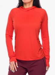 Bluza termoaktywna damska Rab Sonic Hoody. Brązowe bluzy damskie RAB, s, bez wzorów, z materiału, bez ramiączek, bez kaptura. Za 236.49 zł.