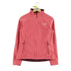 Second life - Kurtka polarowa TNF Pink dla kobiet - Stan dobry. Czerwone kurtki sportowe damskie The North Face, m, bez wzorów, z materiału, bez ramiączek, bez kaptura, trekkingowe. Za 148.01 zł.