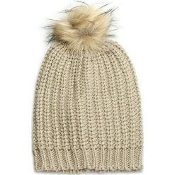 Czapka TWINSET - Cuffia AA6HGB Visone C 0390C. Brązowe czapki damskie Twinset, bez wzorów, z materiału. W wyprzedaży za 199.00 zł.
