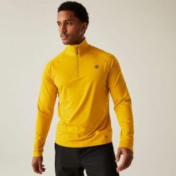 Fuse Up II Polar narciarski męski. Żółte bluzy sportowe męskie Dare 2B, na zimę, m, bez wzorów, z polaru, bez kaptura, narciarskie. Za 139.99 zł.