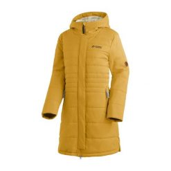 Płaszcz damski Maier Sports Laerke 2.0. Brązowe płaszcze damskie Maier Sports, na zimę, bez wzorów, z puchu, eleganckie, bez kołnierzyka, bez kaptura. Za 1,235.50 zł.