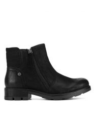Go Soft Botki WI23-DEMETRA-21 Czarny. Czarne botki damskie GO SOFT, bez wzorów, z nubiku, bez obcasa, na płaskiej podeszwie, bez zapięcia. Za 259.99 zł.