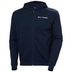 Bluza z kapturem i zamkiem błyskawicznym Helly Hansen Core. Niebieskie bluzy męskie Helly Hansen, m, bez wzorów, z bawełny, z kapturem. Za 361.50 zł.