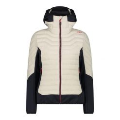 Kurtka damska turystyczna CMP 34Z2486. Białe kurtki sportowe damskie CMP, na zimę, m, bez wzorów, bez ramiączek, bez kaptura, narciarskie. Za 614.00 zł.