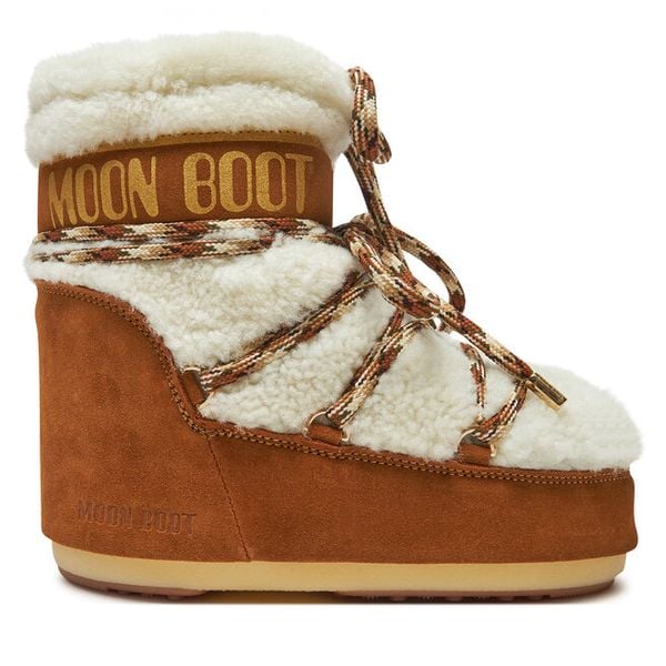 Śniegowce Moon Boot. Brązowe śniegowce damskie Moon Boot, bez zapięcia. Za 1,559.00 zł.