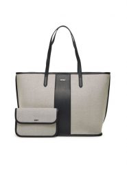 DKNY Torebka R44AGI09 Szary. Szare shopperki damskie DKNY, bez wzorów, z materiału, bez dodatków. Za 419.99 zł.