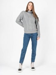 Silvian Heach Sweter | PGA22004MA | Kobieta | Szary. Szare swetry nierozpinane damskie Silvian Heach, l, bez wzorów, z dzianiny, bez kołnierzyka, bez ramiączek. W wyprzedaży za 199.00 zł.