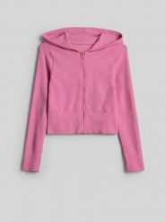 4F Bluza bezszwowa slim z kapturem damska - różowa XS/S. Czerwone bluzy damskie 4F, l, bez wzorów, sportowe, bez ramiączek, z kapturem. Za 169.99 zł.