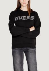 Bluza Kobieta GUESS ACTIVE CECILIA CN. Czarne bluzy damskie Guess Active, s, z aplikacjami, z jeansu, casualowe, bez ramiączek, bez kaptura. Za 337.45 zł.