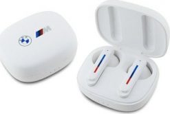 Słuchawki BMW BMW słuchawki Bluetooth BMBEMIATP20LOH TWS + stacja dokująca biały/white Printed Logos. Białe słuchawki bezprzewodowe BMW. Za 133.00 zł.