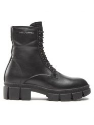 KARL LAGERFELD Botki KL43250 Czarny. Czarne botki damskie KARL LAGERFELD, bez wzorów, ze skóry, bez obcasa, na płaskiej podeszwie, bez zapięcia. Za 1,159.00 zł.