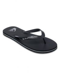 Klapki dla Mężczyzn MOLOKAI CORE Czarny. Szare klapki męskie Quiksilver, bez wzorów, z gumy, bez zapięcia. Za 84.99 zł.
