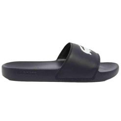 Klapki Sportowe Damskie Lacoste Serve Slide. Czarne klapki damskie Lacoste, na lato, bez wzorów, z materiału, eleganckie, bez obcasa, bez zapięcia. Za 167.20 zł.