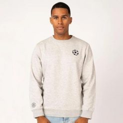 Champions League lifestyle bluza. Szare bluzy damskie CHAMPIONS LEAGUE, xs, bez wzorów, z bawełny, sportowe, bez ramiączek, bez kaptura. Za 199.99 zł.