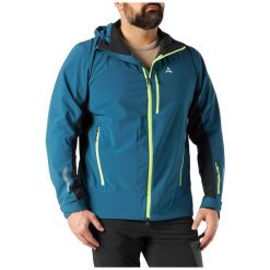 Kurtka turystyczna męska Schoffel Miara Softshell. Niebieskie kurtki męskie Schöffel, m, bez wzorów, z elastanu, bez kaptura, trekkingowe. Za 659.00 zł.