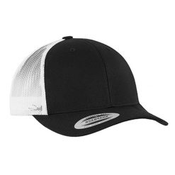 Dwukolorowa Czapka Trucker Retro. Białe czapki damskie FLEXFIT, bez wzorów, retro. Za 57.99 zł.