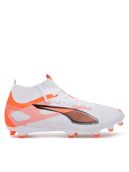 Puma Buty do piłki nożnej Ultra 5 Match+ Fg/Ag 108162 01 Biały. Białe buty sportowe męskie Puma, bez wzorów, ze skóry, bez zapięcia. Za 269.99 zł.