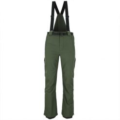 Spodnie narciarskie softshell Peak Mountain Candalo. Zielone spodnie sportowe męskie Peak Mountain, m, bez wzorów, z softshellu, narciarskie. W wyprzedaży za 339.50 zł.